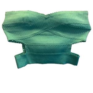 Anthropologie Lulumari Mint Green Bandage Crop Top Size Large